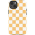 Yellow and White Checkerboard iPhone 15 Impact Case